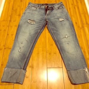 Zara Cropped Boyfriend Denim Jeans